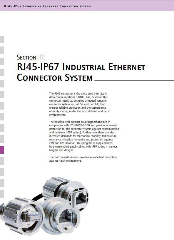 RJ45-IP67 Industrial Ethernet Connector System