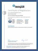 ISOQAR - certificate of registration 
